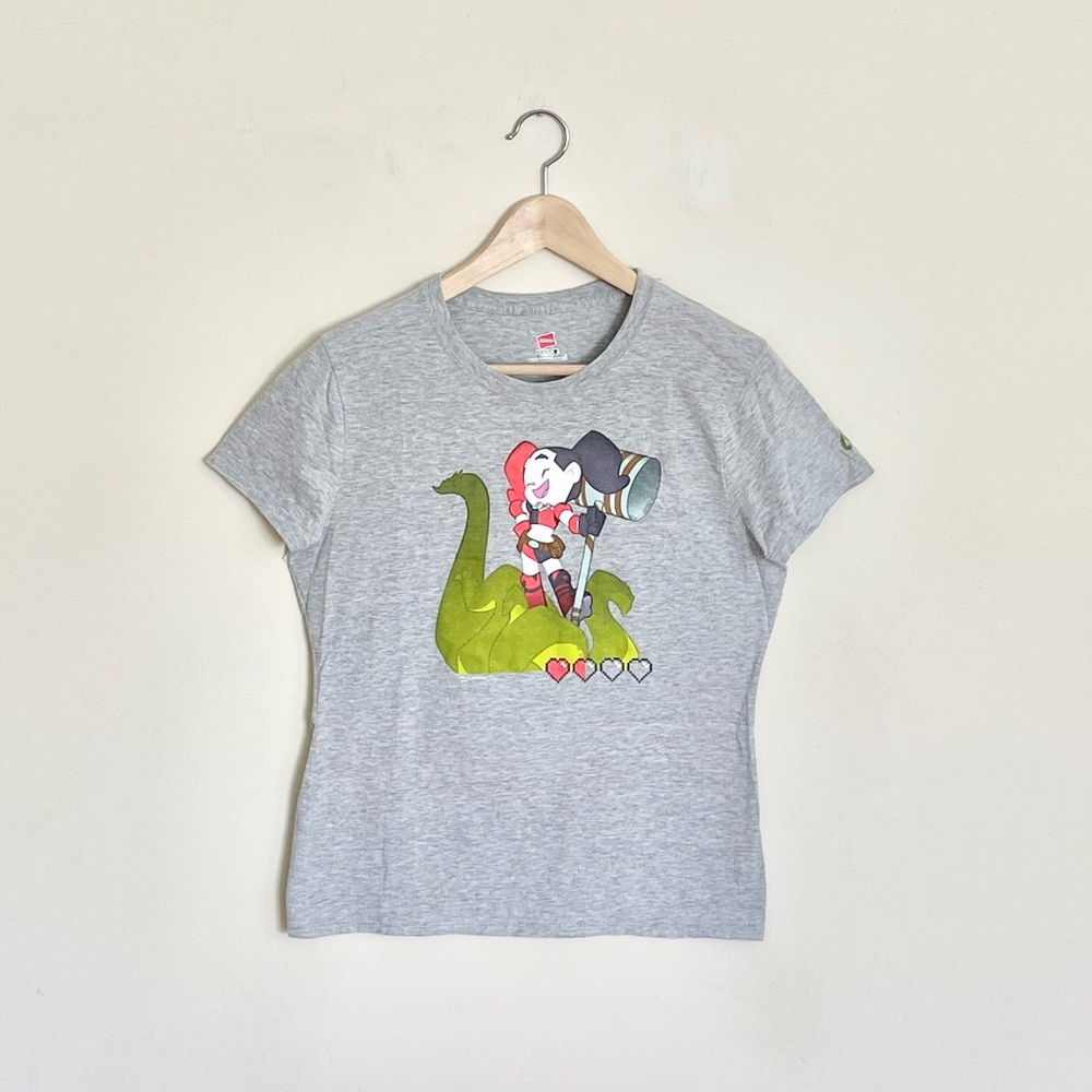 DC Comics Harley Quinn Slime Graphic Gray T Shirt Women’s size Small